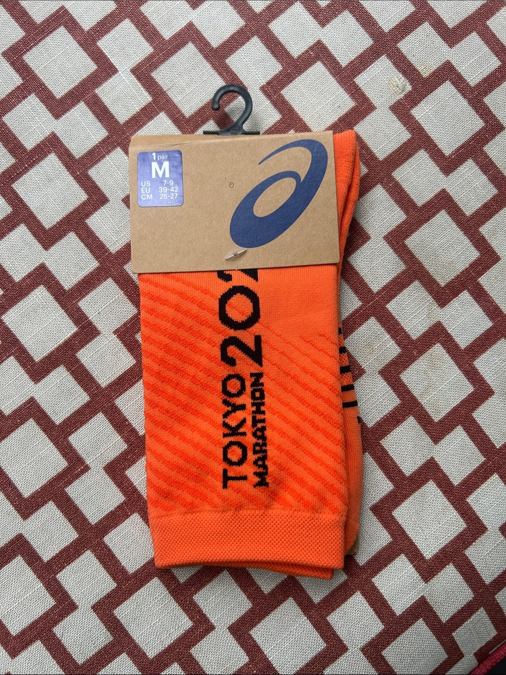 ASICS Orange Tokyo Marathon Athletic Socks